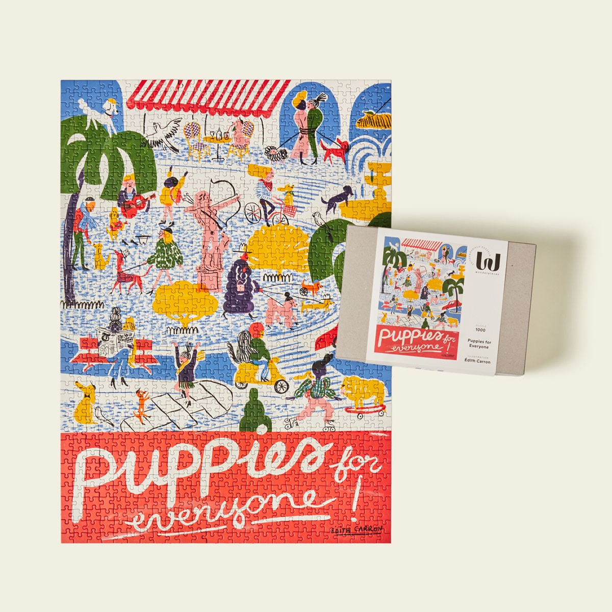 Wonderpieces Puzzle - Puppies for Everyone von Édith Carron, 1000 Teile
