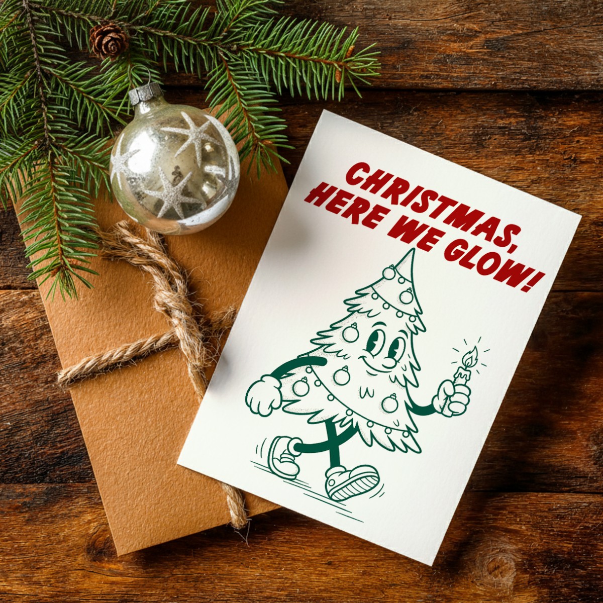 Hey Urban Monkey - Weihnachtskarten Retro-Stil 3er Set