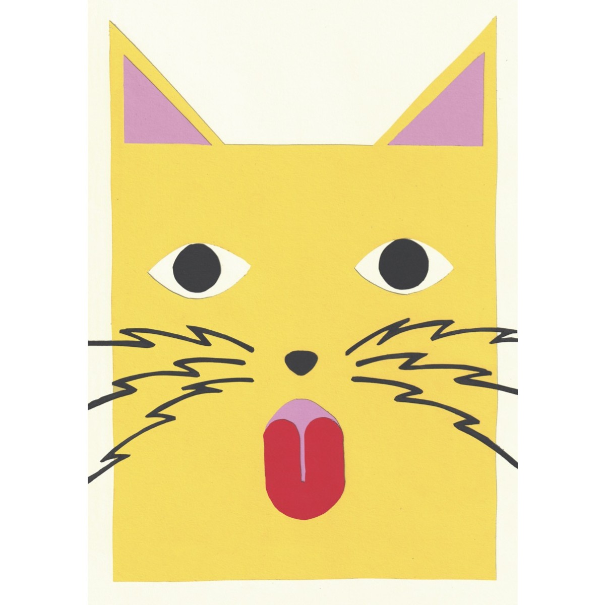 Yellow cat – Print von Lavanda Posters