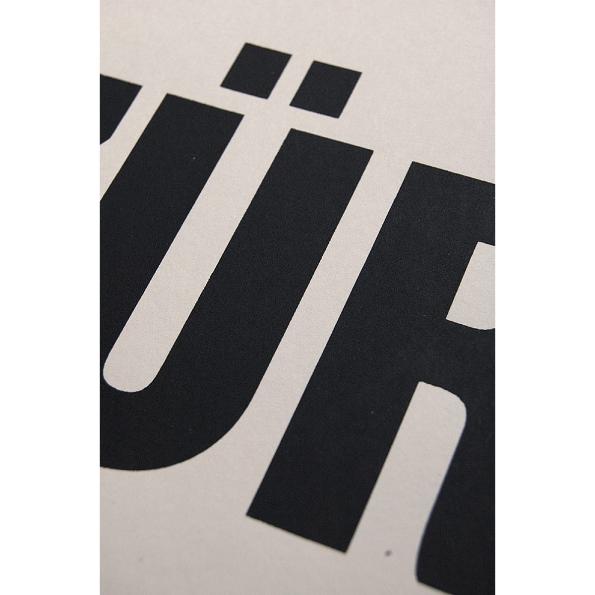 Buchstabenort Zürich Stadtteile-Poster Typografie