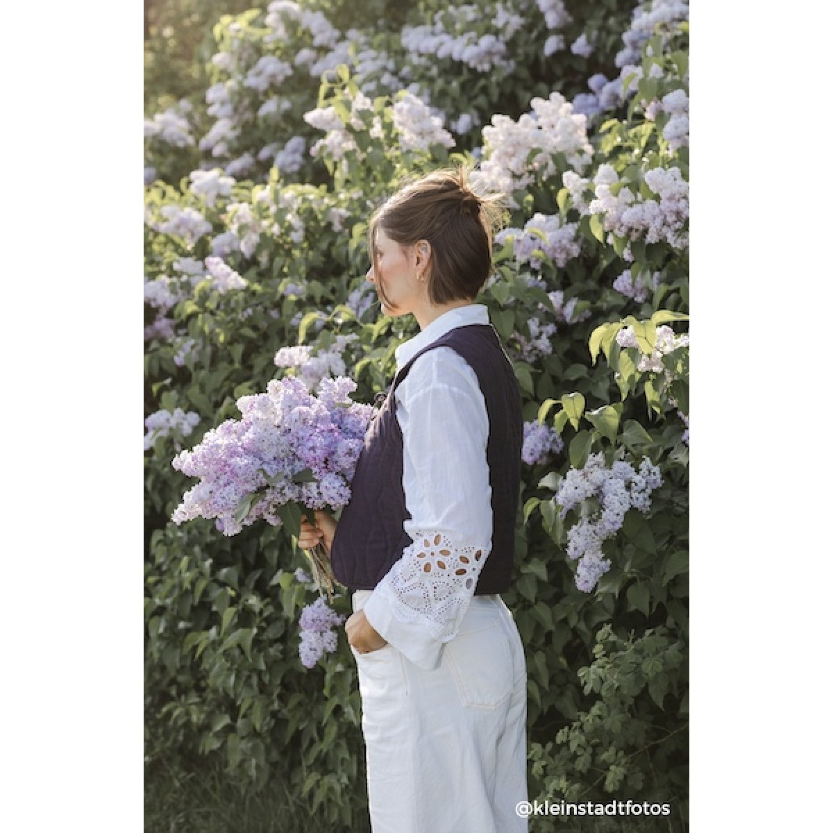 ZACAMO - Weste • Leinen • pflaumengrau