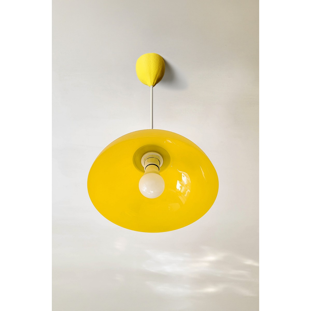 canopie® - Lampenbaldachin – Zitrone Gipsweiß