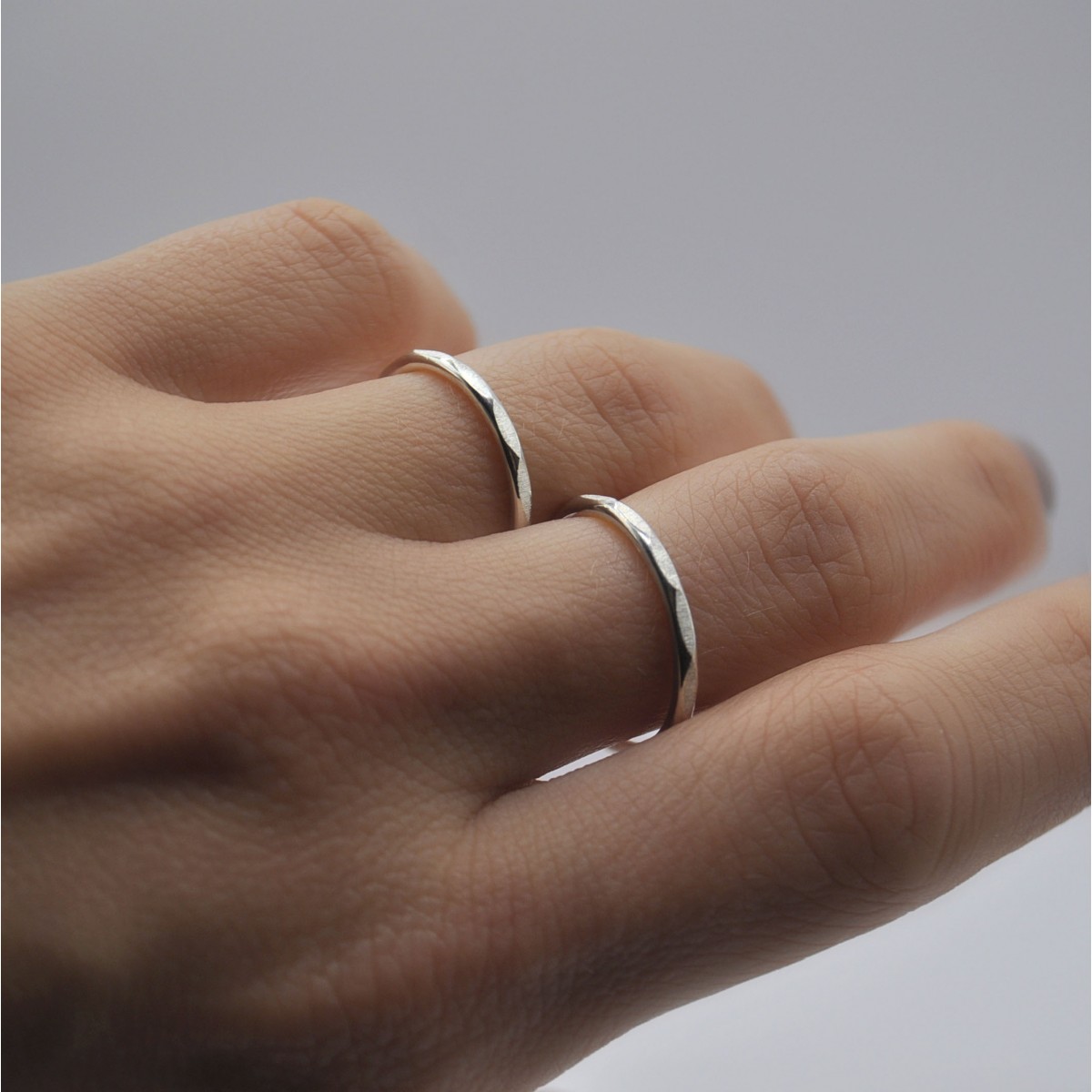 Ring "Angeschliffen" aus Silber von DOPPELLUDWIG