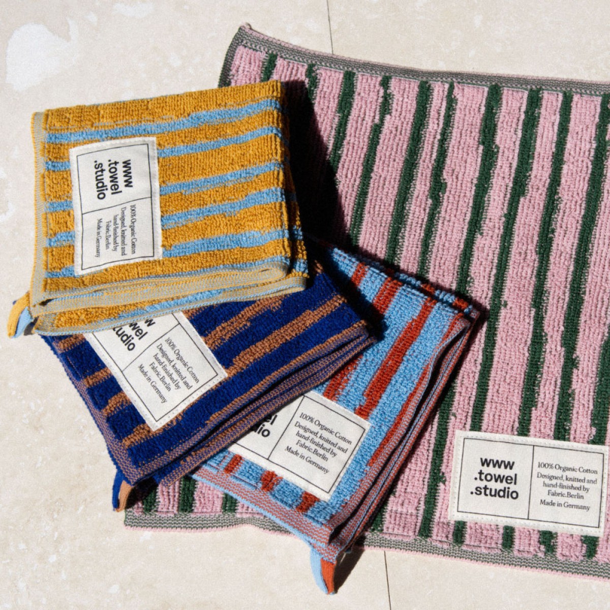 Towel.Studio | Stripe Waschlappen 4er Set