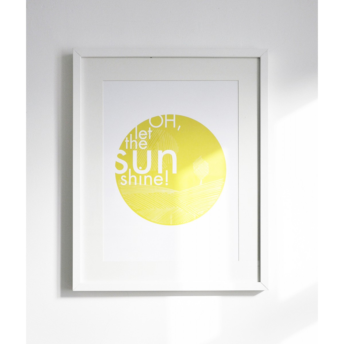 nahili ARTPRINT / POSTER "OH let the Sun Shine" (DIN A4/A3) gelbe gute Laune & Sonne
