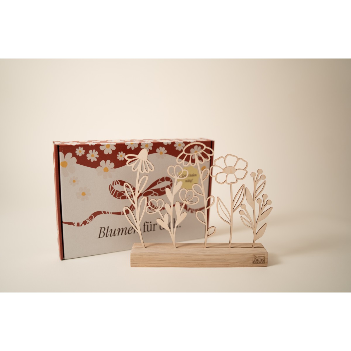 Geschenkbox Holzblumen