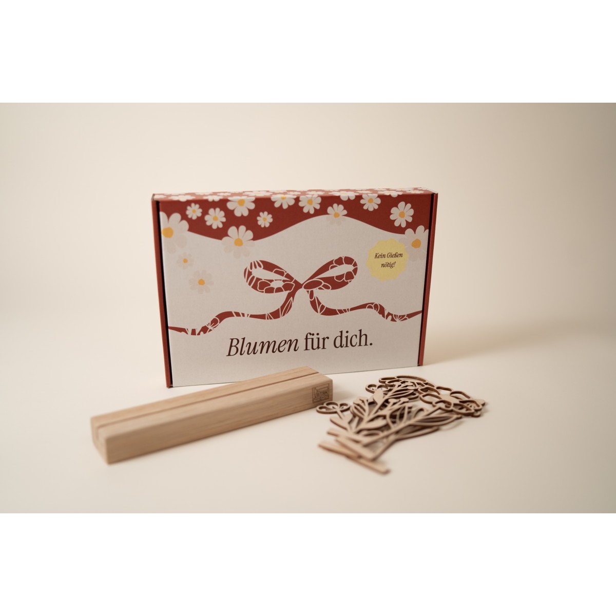 Geschenkbox Holzblumen