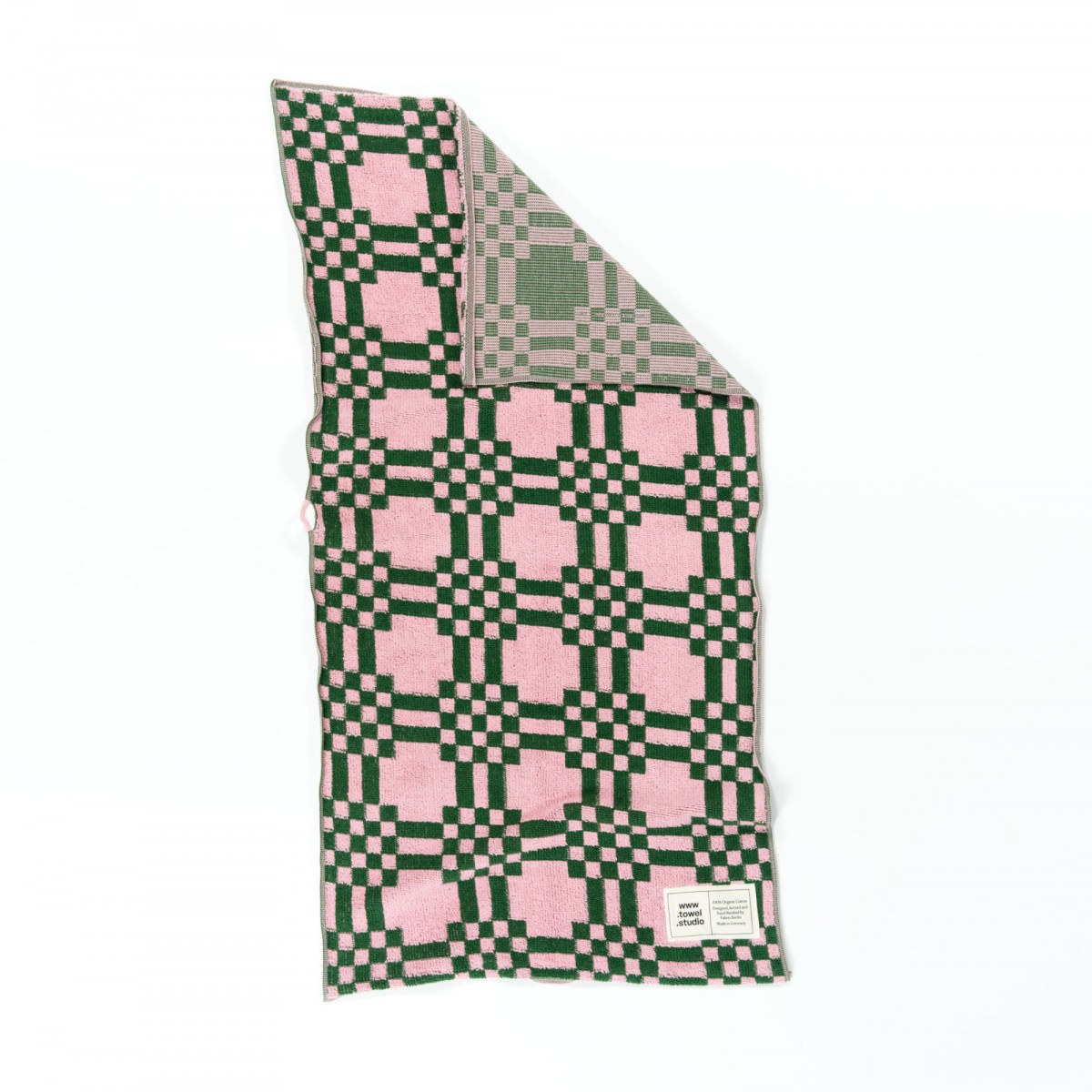 Towel.Studio | Weave Handtuch | Pink & Green