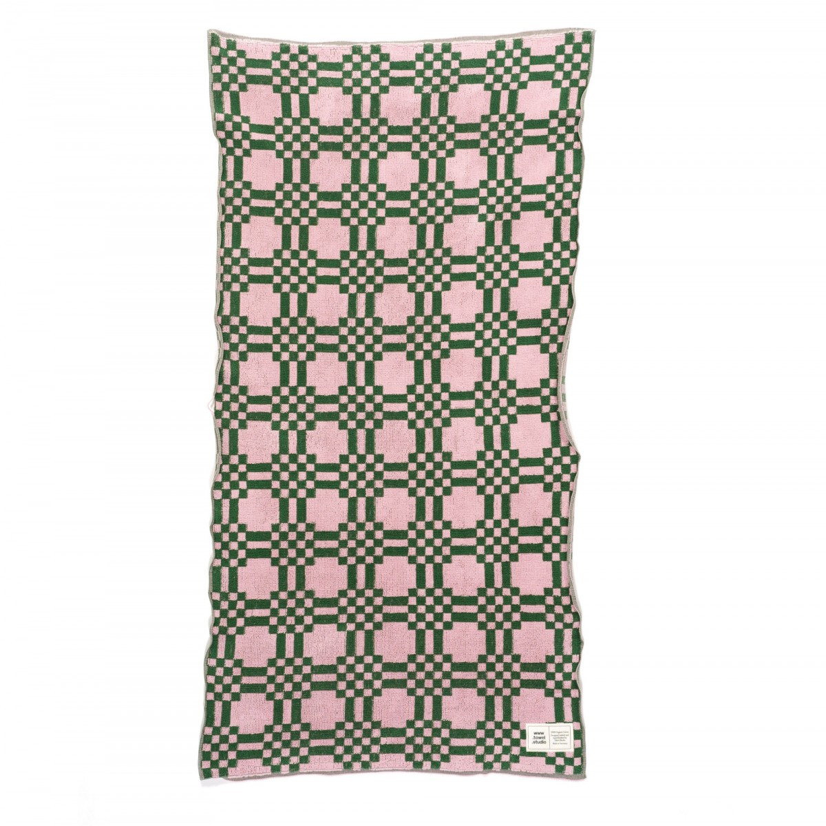Towel.Studio | Frottee Handtuch Weave | Pink & Green
