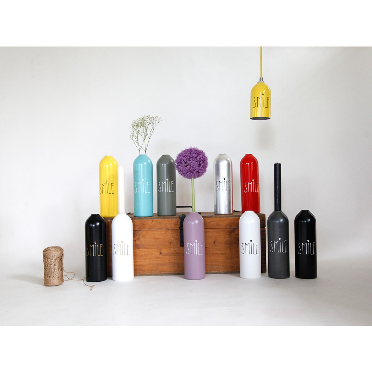 Kerzenhalter/Vase farbig