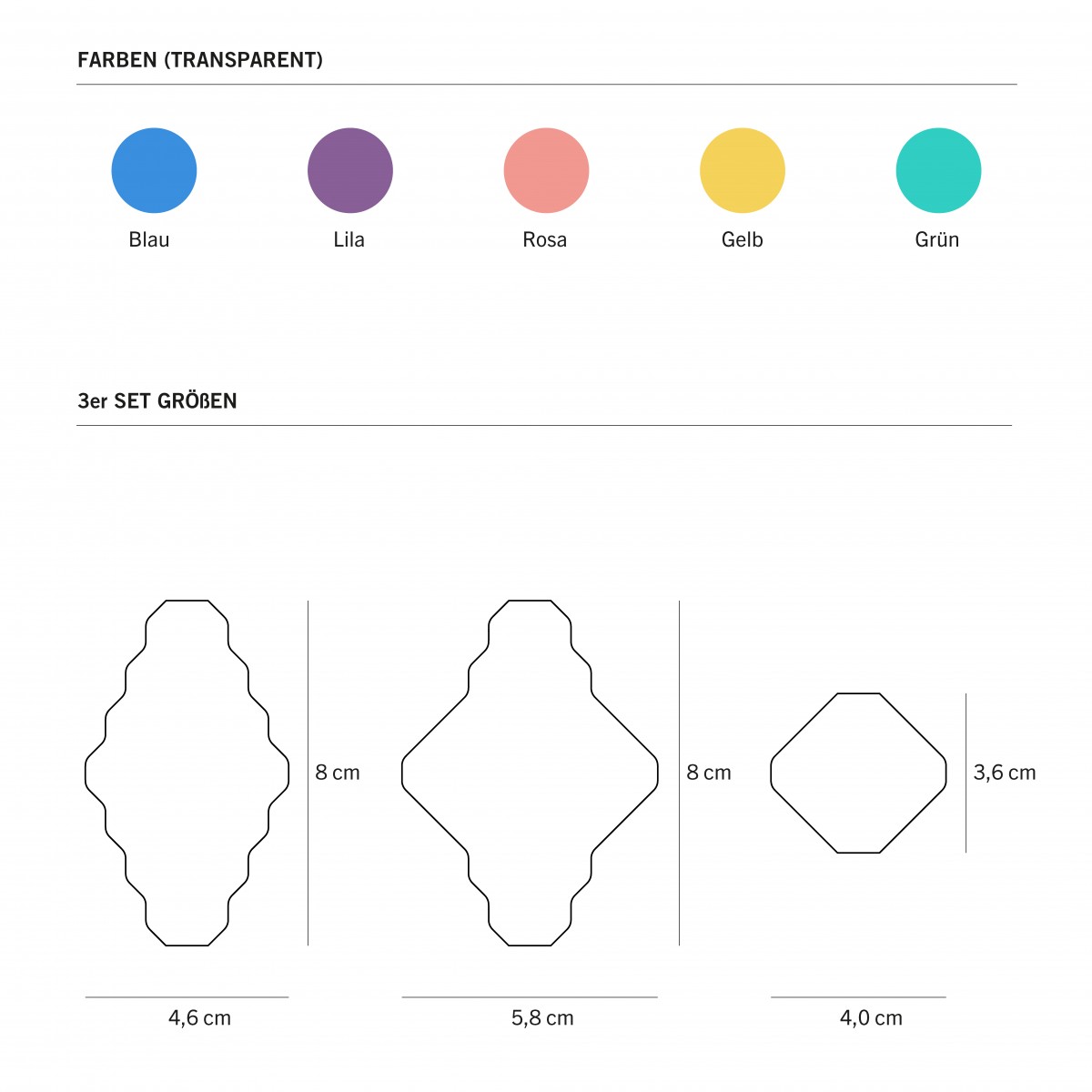 XMAS Ornaments - 3er Set (transparent)