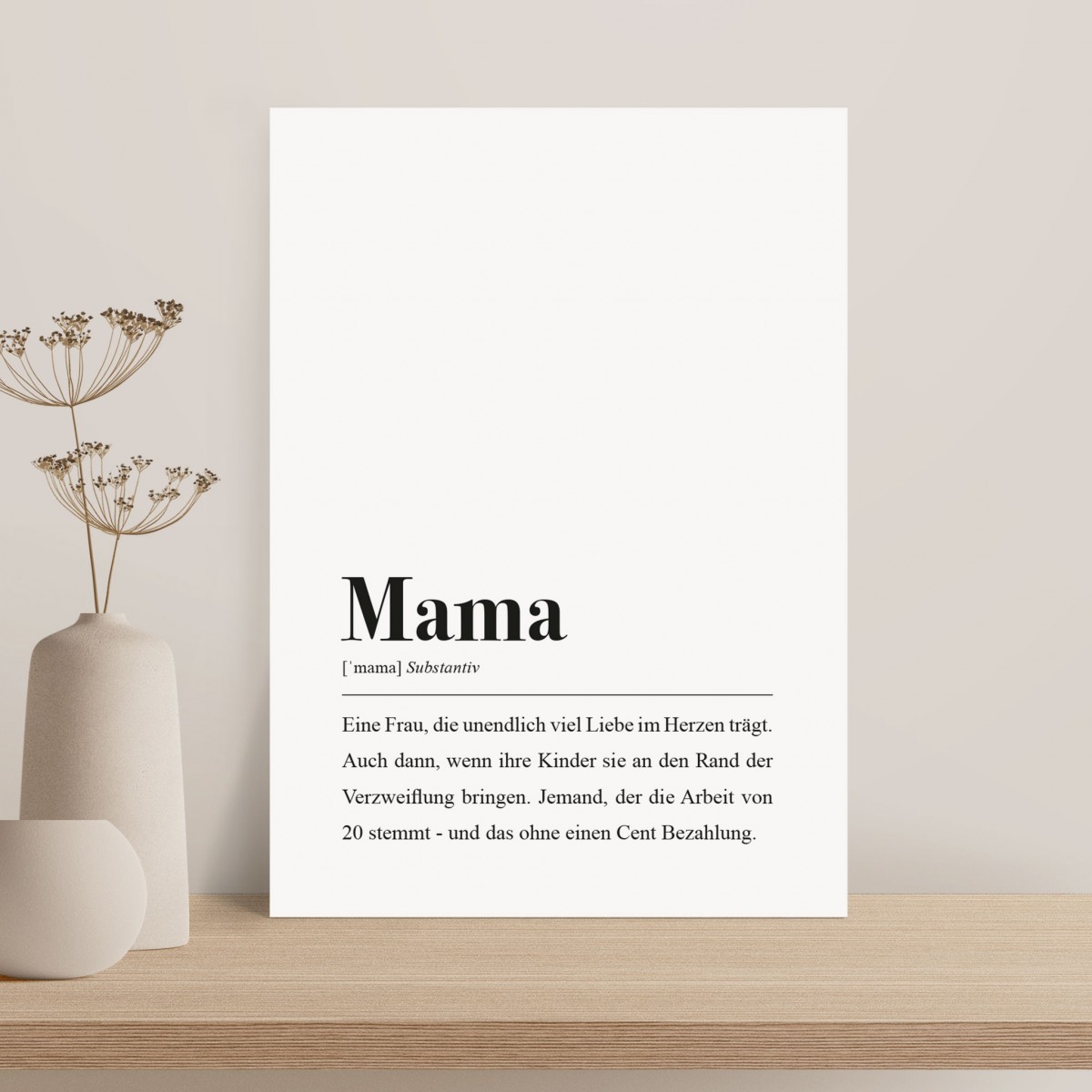 Mama Definition: DIN A4 Poster