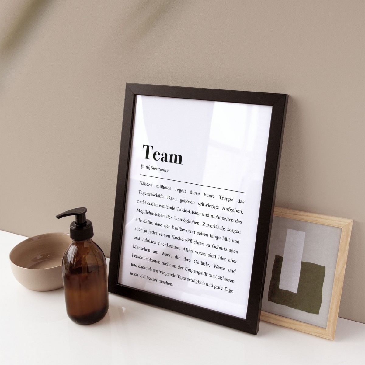 Team Definition: DIN A4 Poster für Kollegen mit oder ohne Rahmen