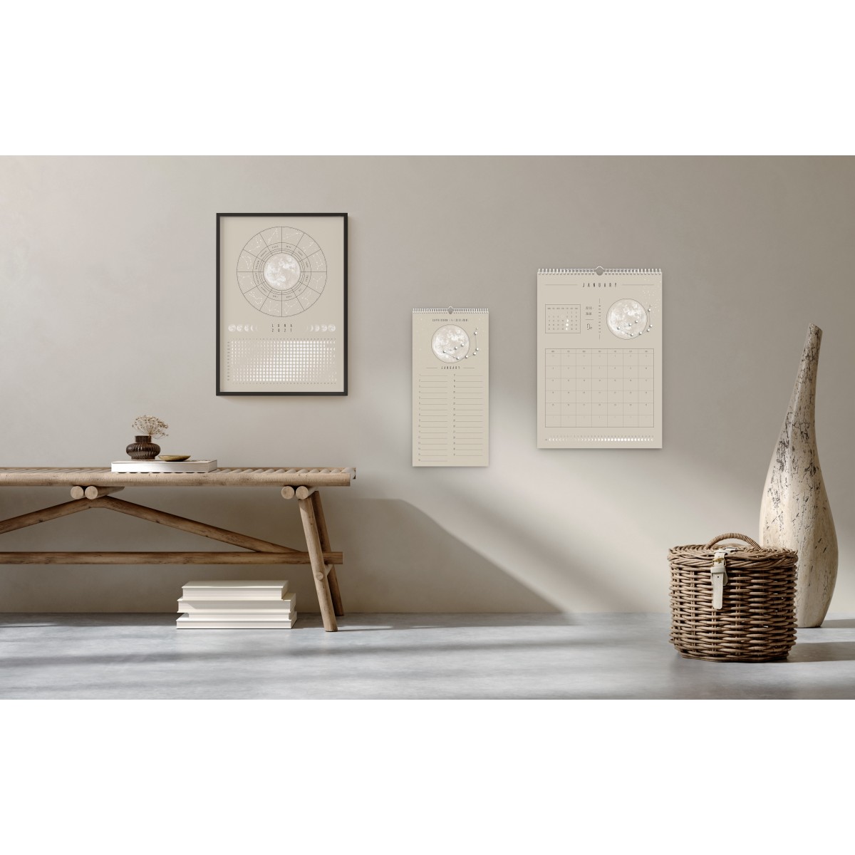 Ewiger Kalender Boho Beige // ShellyCreates