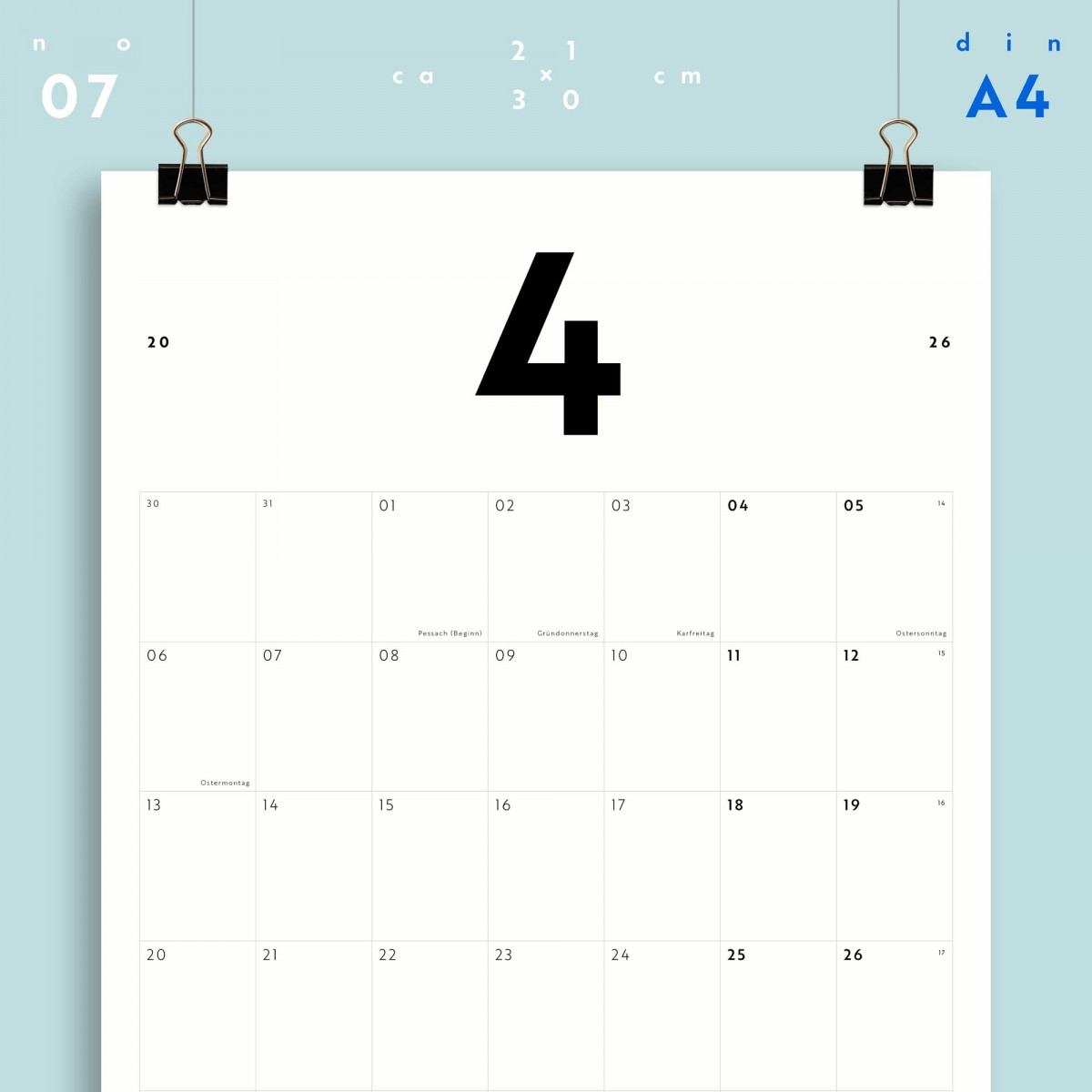 A4 Monatskalender Nr. 07 / ab sofort / frau rippe
