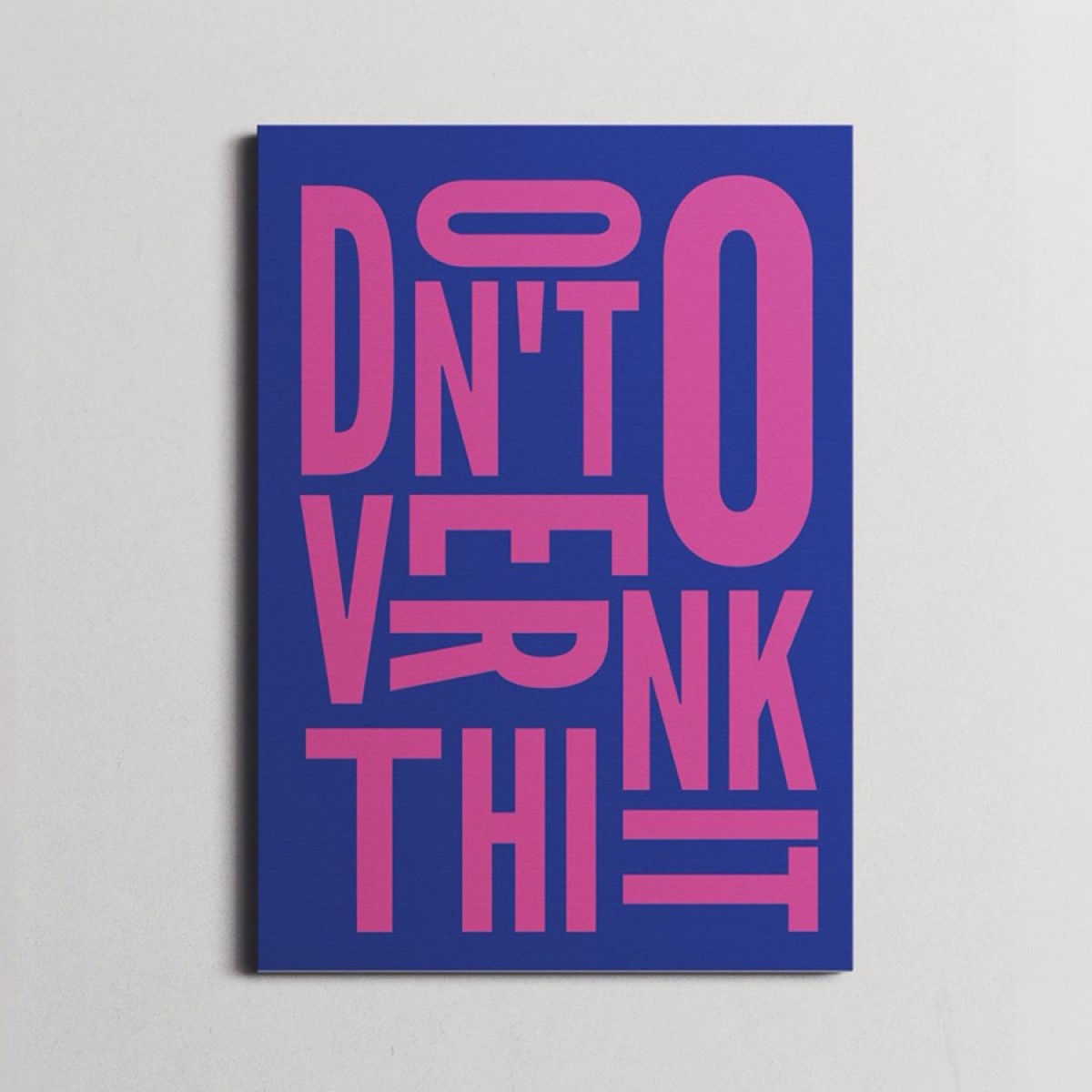 annieannie - don't overthink it poster (blau)