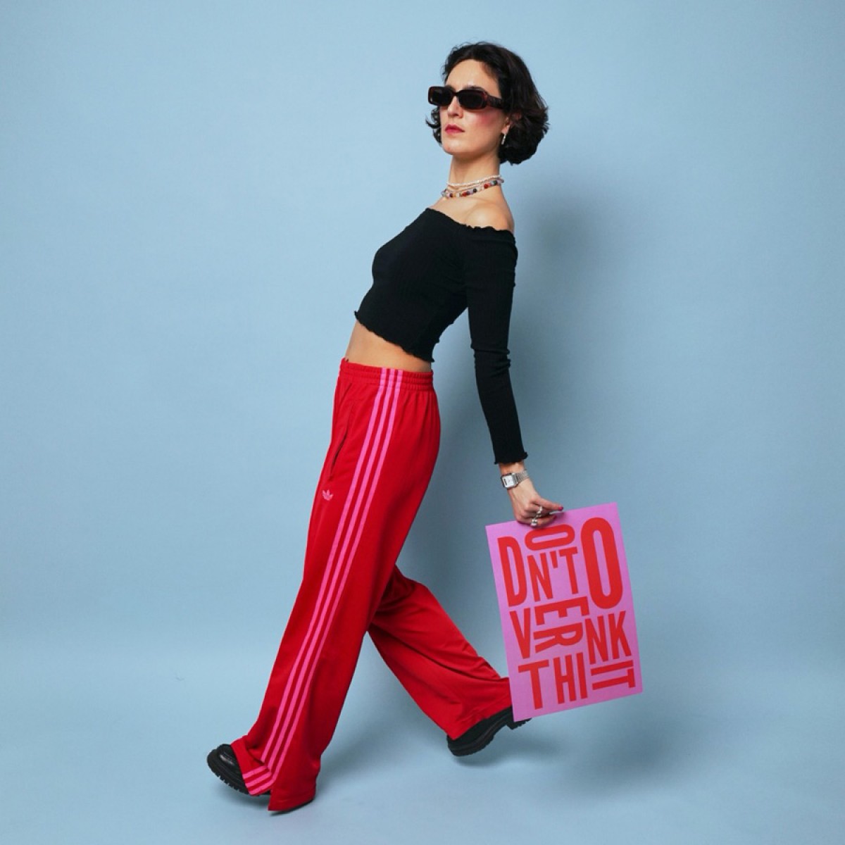 annieannie - don't overthink it poster (pink)