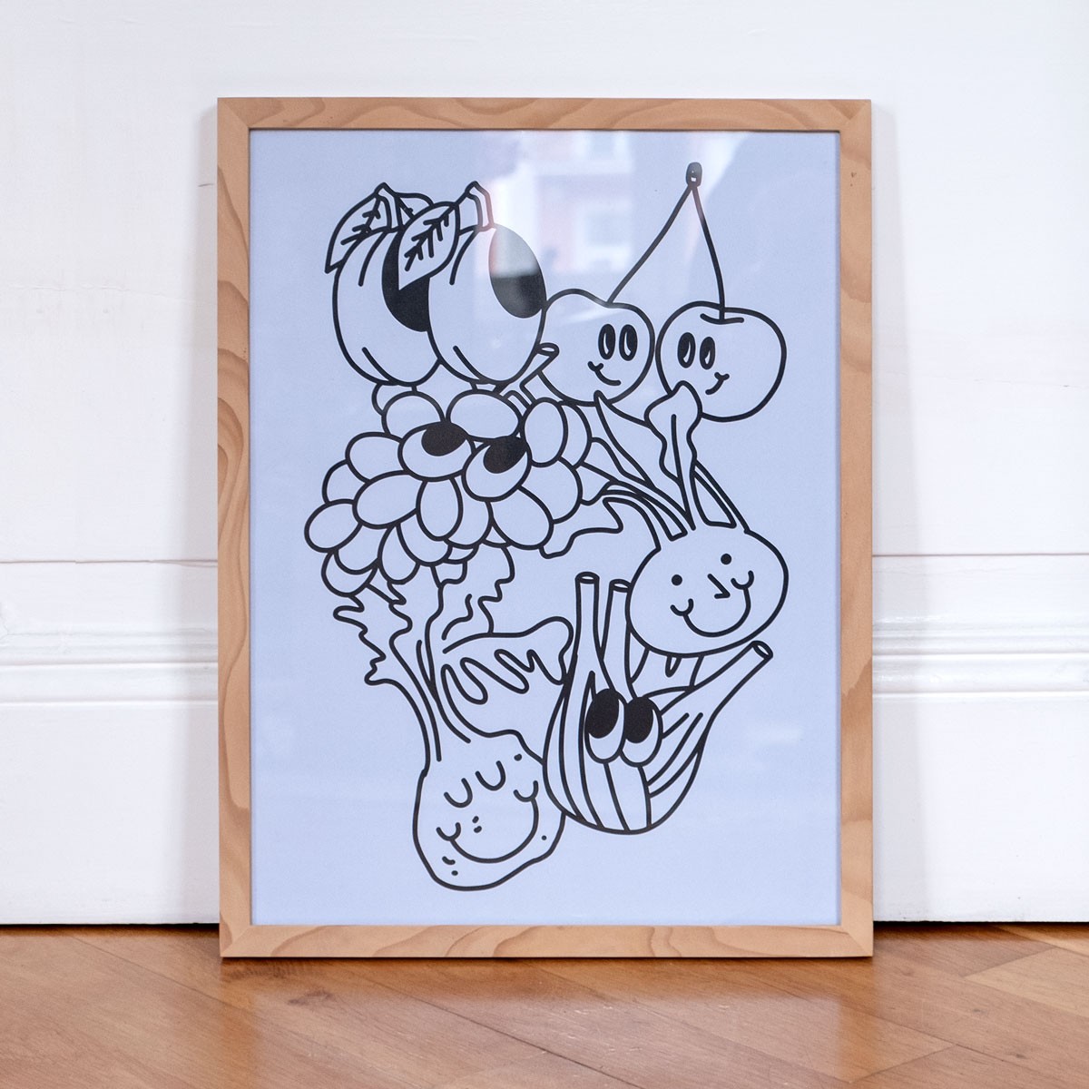Apfel & Zwiebel – Happy Vegetables Poster (30 x 40 cm)