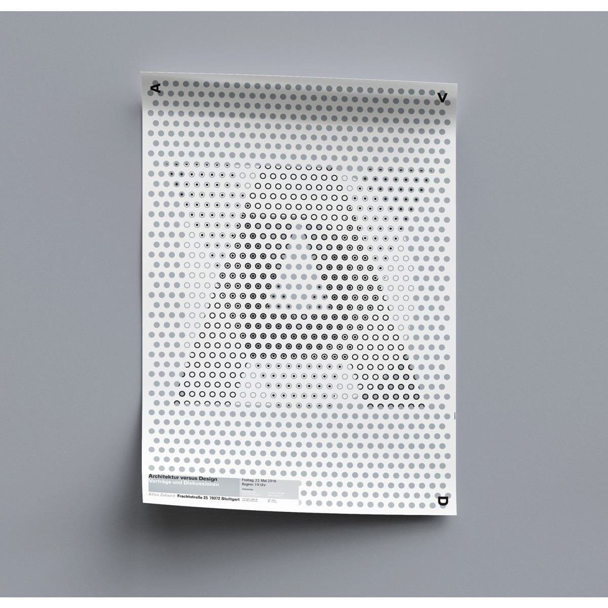 hinzkunst Plakat „Architektur versus Design“ DIN A1