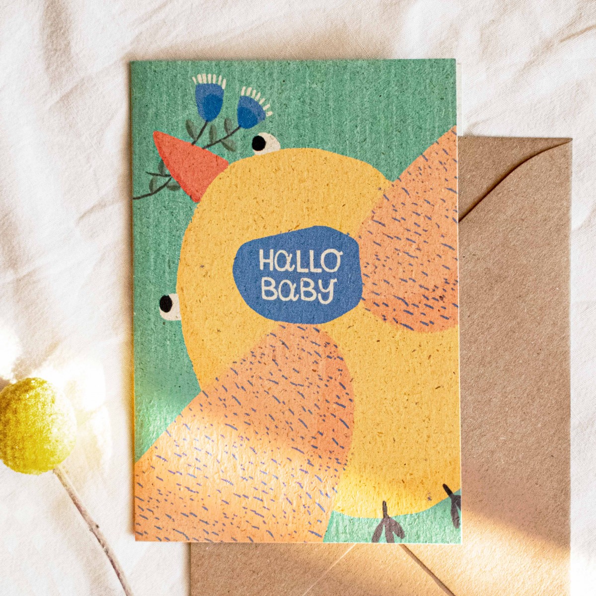formwiese »Hallo Baby« 3er-Set Grußkarten mit Kuverts 