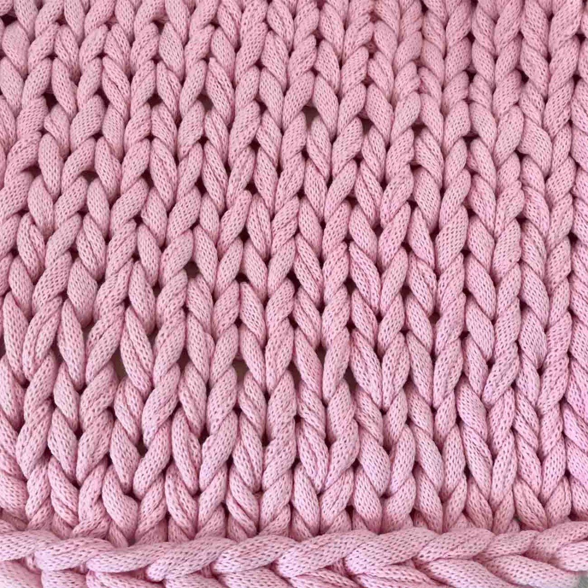 adorist. - Baumwolldecke Chunky Knit, vegan rosa