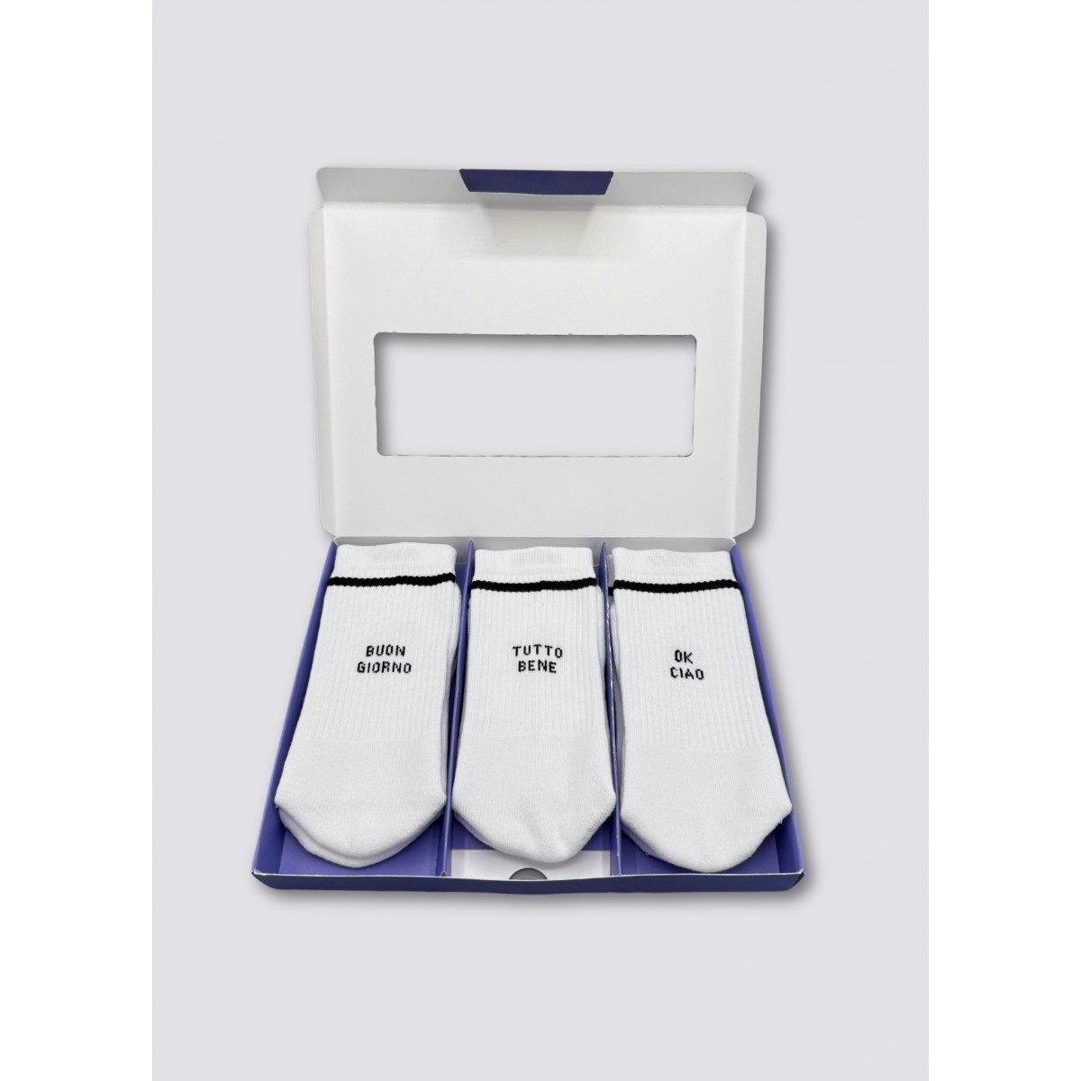 3-PACK SOCKEN BUON GIORNO, TUTTO BENE, OK CIAO - No Bad Days Club
