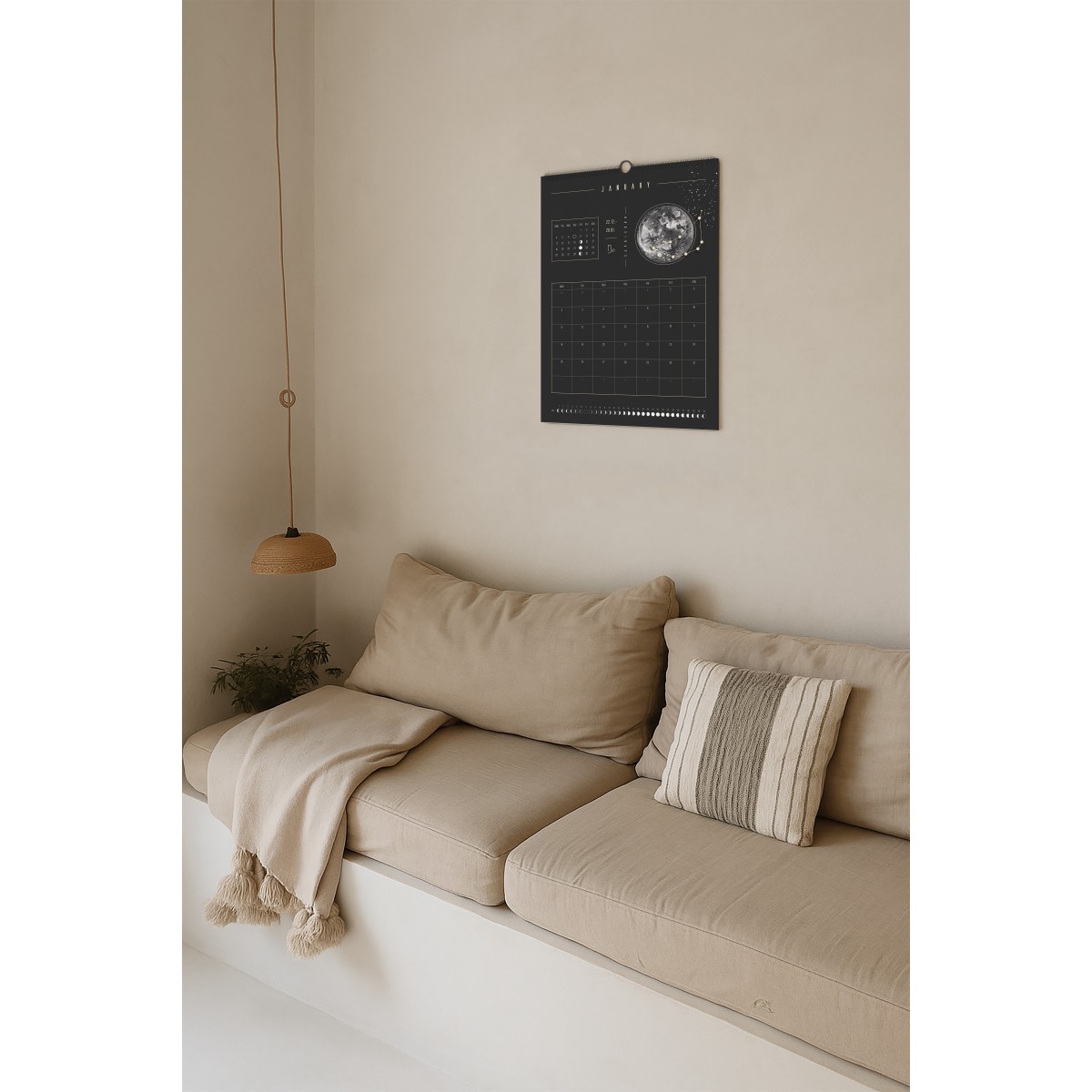 Mondkalender 2027 schwarz // ShellyCreates