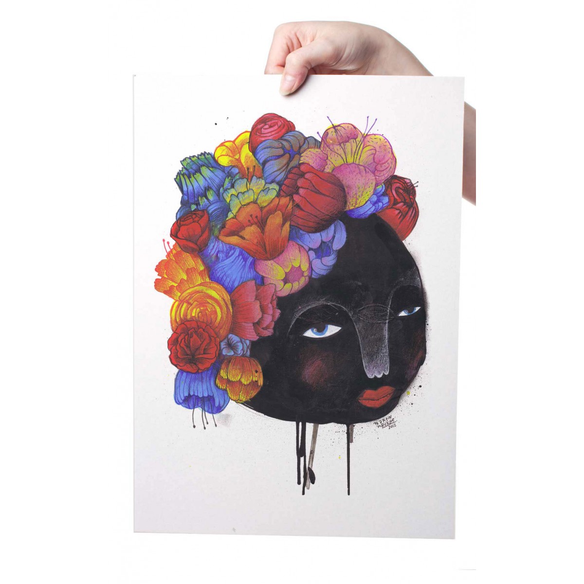 Poster »Blumenfrau« 50x70cm oder DINA3, Illustration