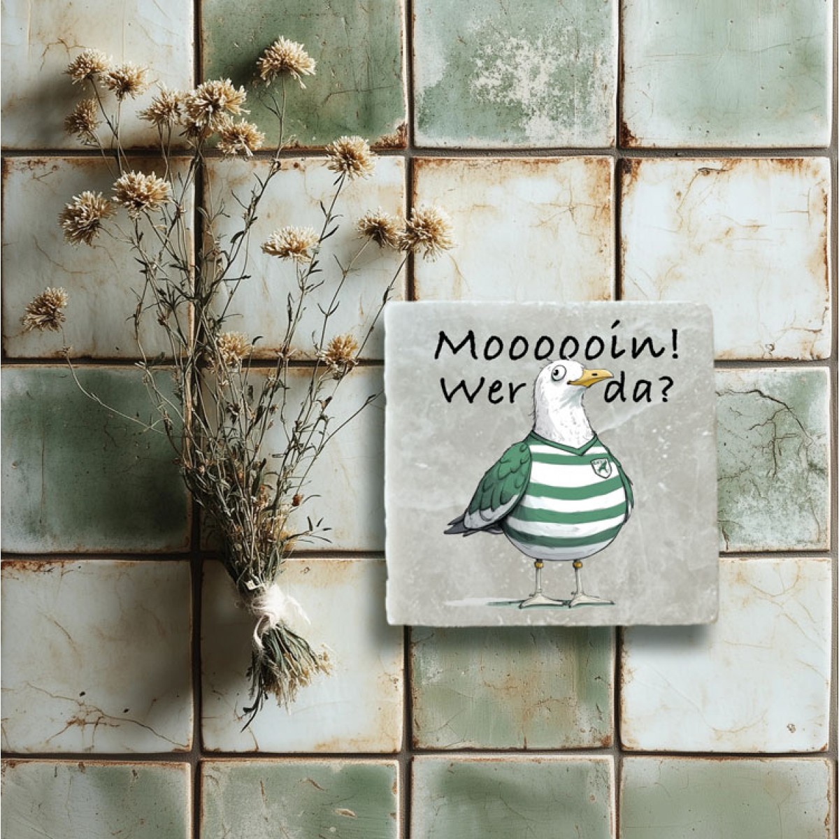 Stadtliebe® | Bremen Marmor Magnet „Moin Wer da“