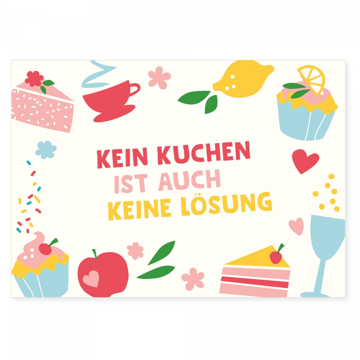 6er Set Postkarten mit Spruch aus Recyclingpapier