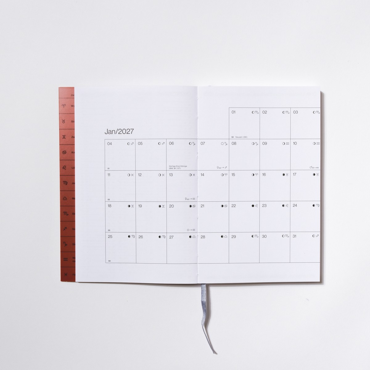 Mondkalender 2027 – Mars Metallic