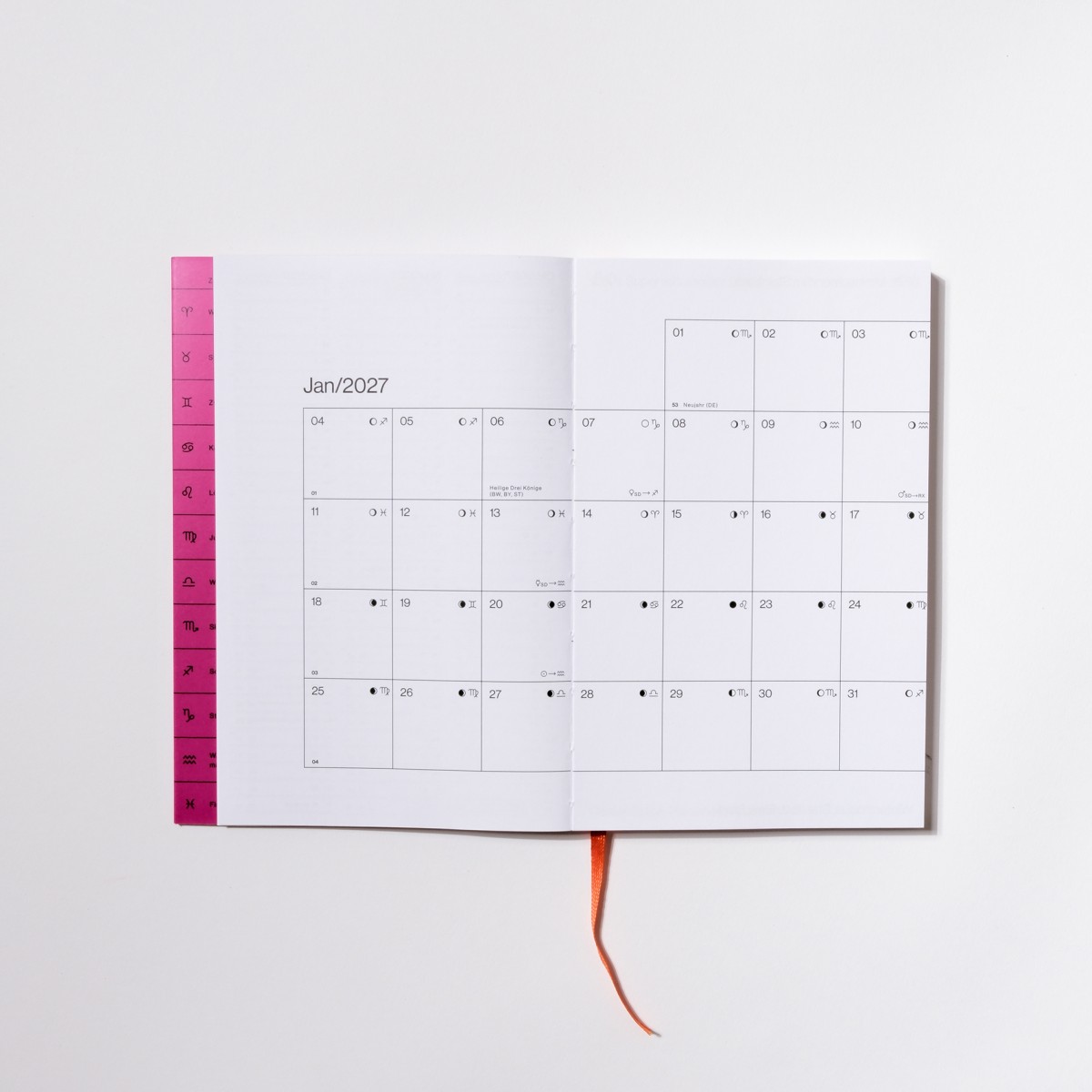 Mondkalender 2027 – Supernova Pink