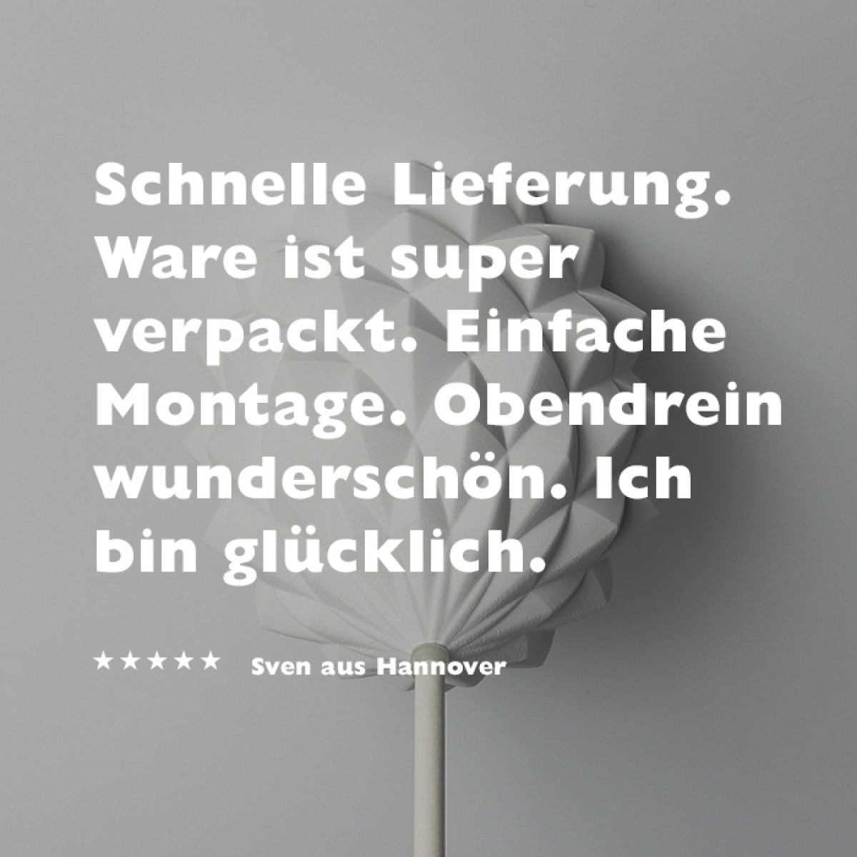 canopie® - Lampenbaldachin – Ananas Gipsweiß