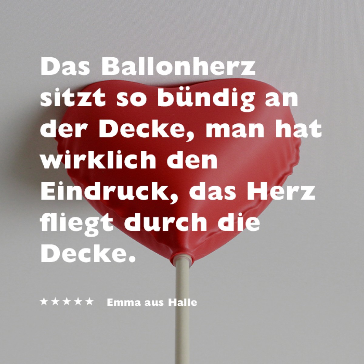 canopie® - Lampenbaldachin - Ballonherz Verkehrsrot