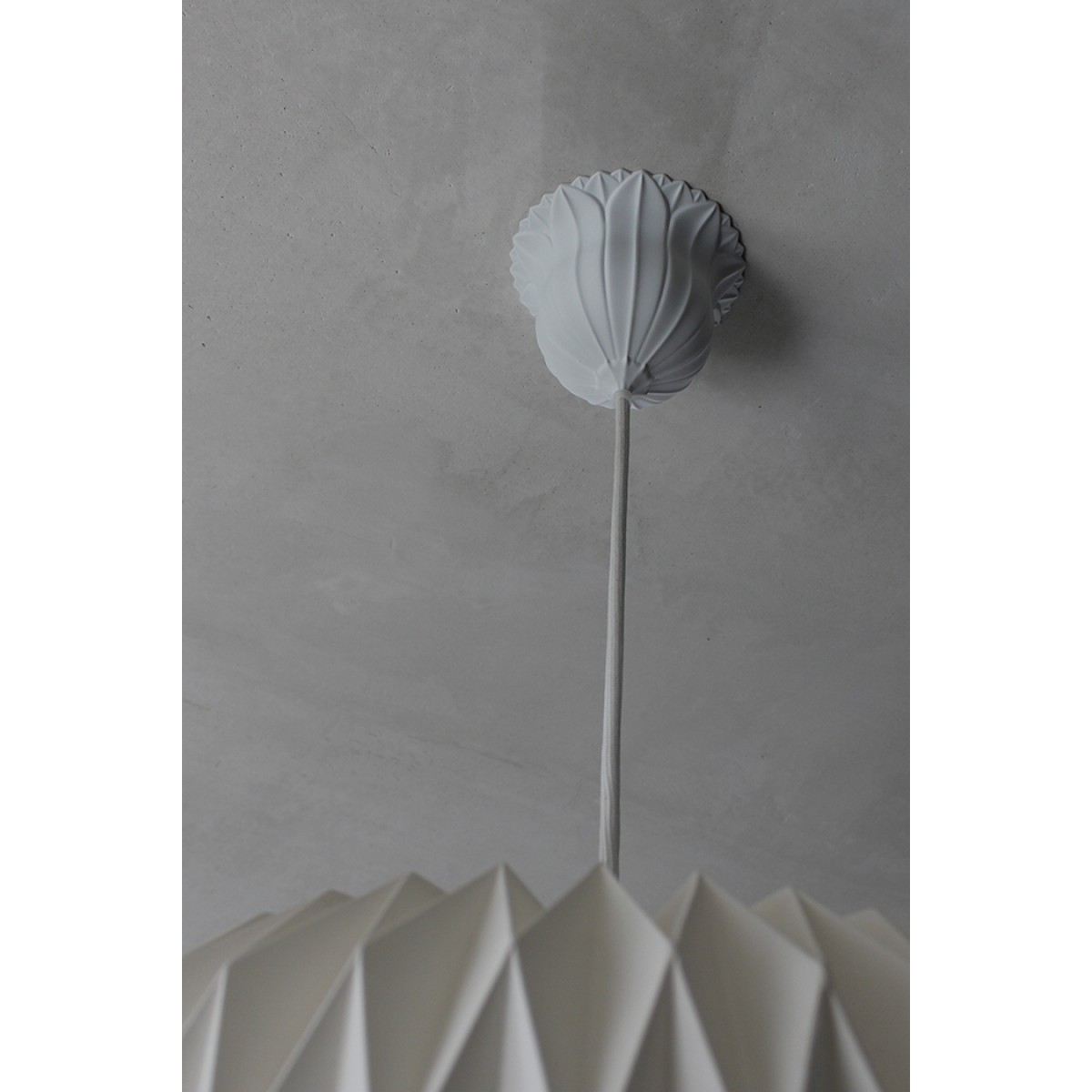 canopie® - Lampenbaldachin – Blüte Nr. 1 Gipsweiß