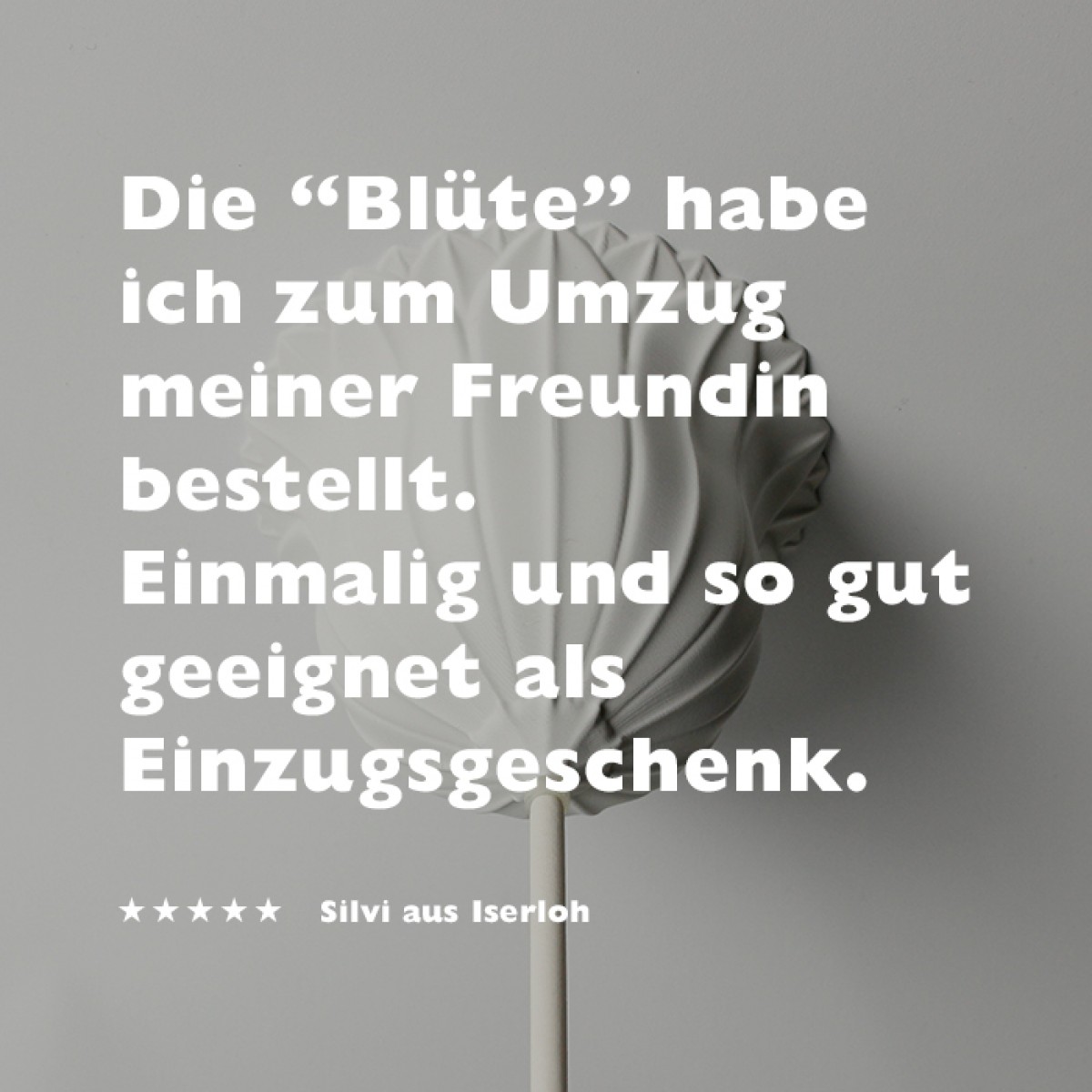 canopie® - Lampenbaldachin – Blüte Nr. 1 Gipsweiß