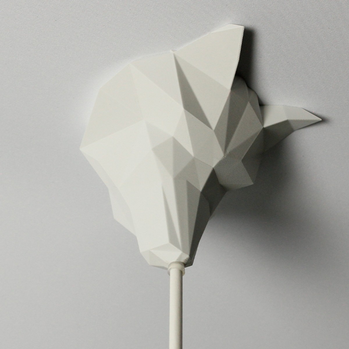 canopie® - Lampenbaldachin – Low Poly Fox Gipsweiß
