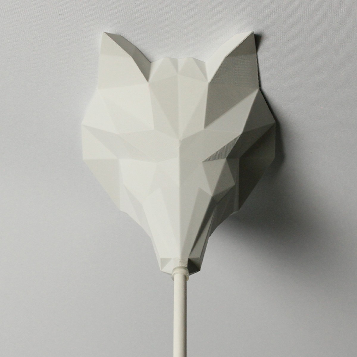 canopie® - Lampenbaldachin – Low Poly Fox Gipsweiß