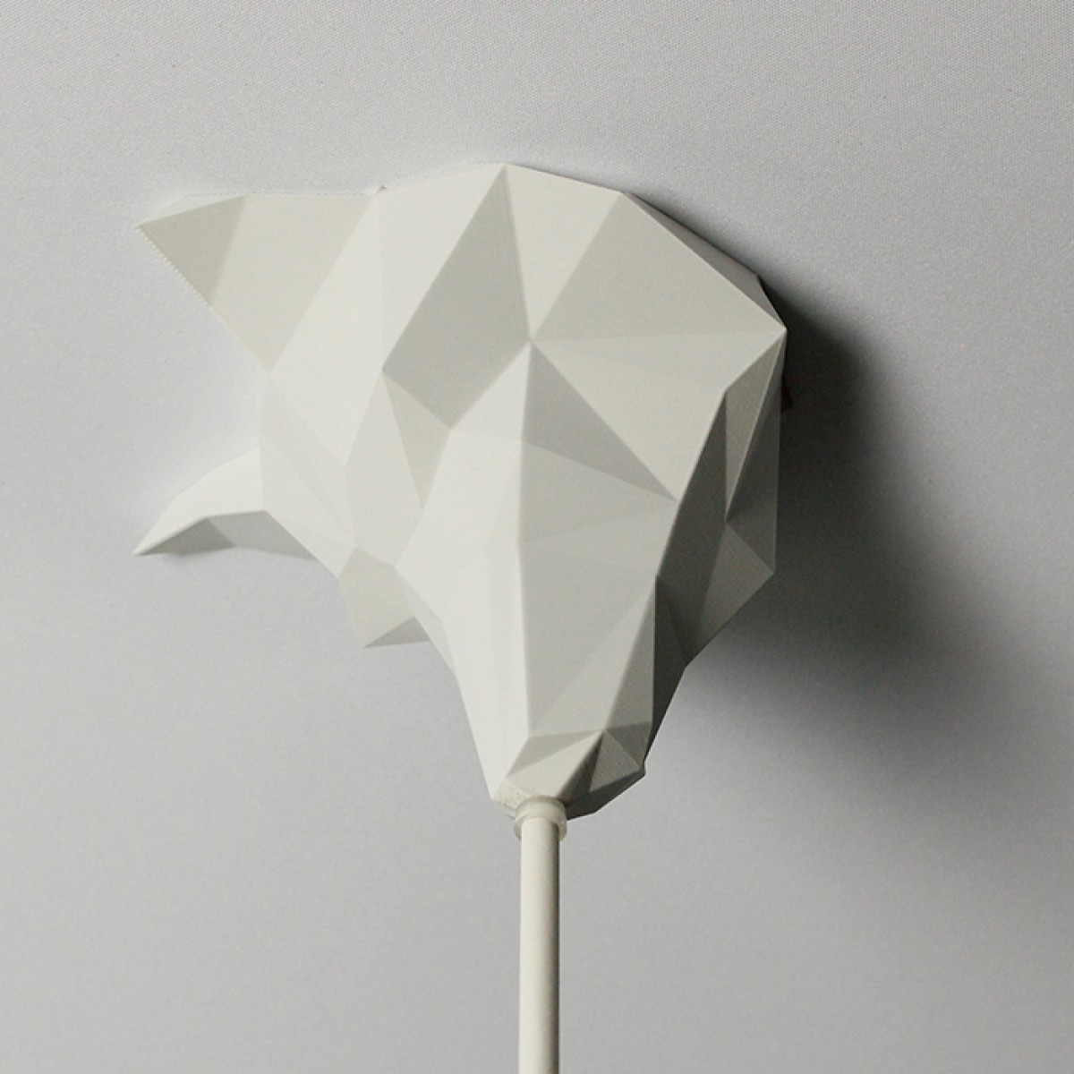 canopie® - Lampenbaldachin – Low Poly Fox Gipsweiß