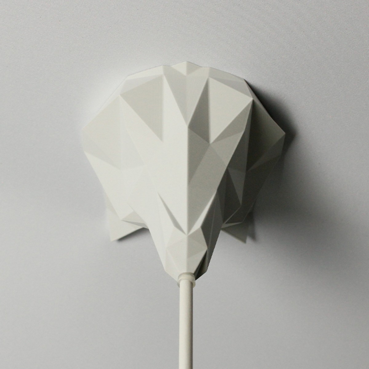 canopie® - Lampenbaldachin – Low Poly Fox Gipsweiß