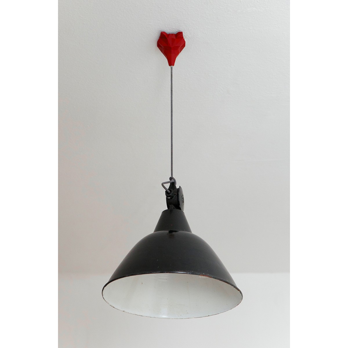 canopie® - Lampenbaldachin – Low Poly Fox Verkehrsrot