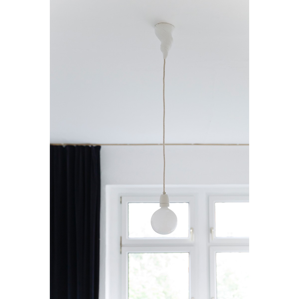 canopie® - Lampenbaldachin – Twister Gipsweiß