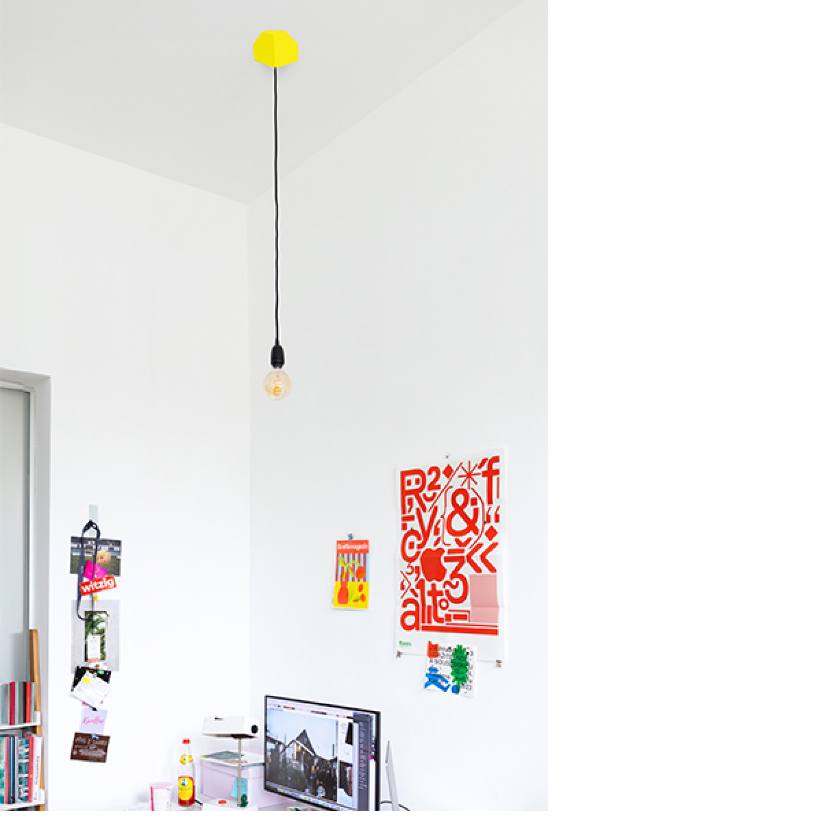 canopie® - Lampenbaldachin – Würfel Nr. 1 Neongelb