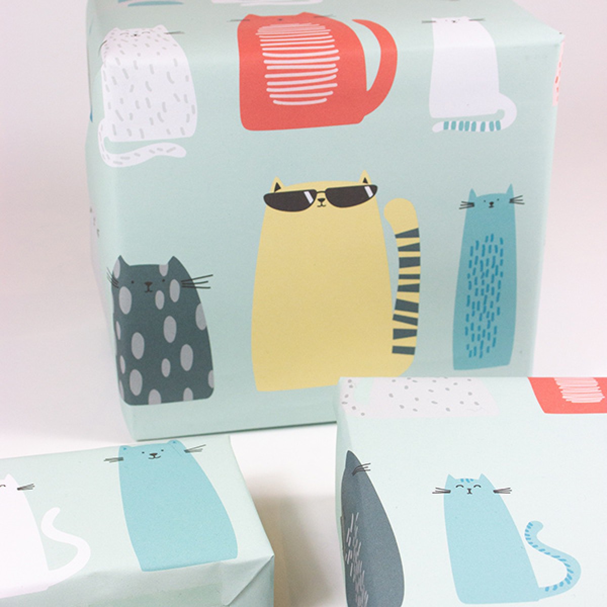 Bow & Hummingbird Geschenkverpackuns-Set Cats