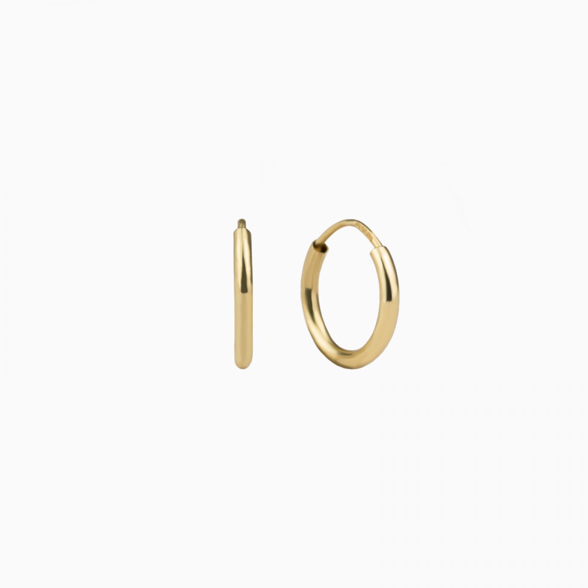Klassische Creolen Ohrringe klein aus Gold Vermeil | Paeoni Colors