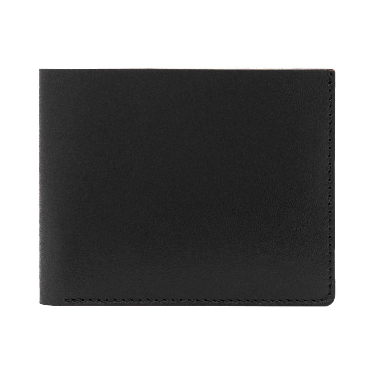 Faltbare Geldbörse in schwarz - aus premium pflanzlich gegerbtem Leder