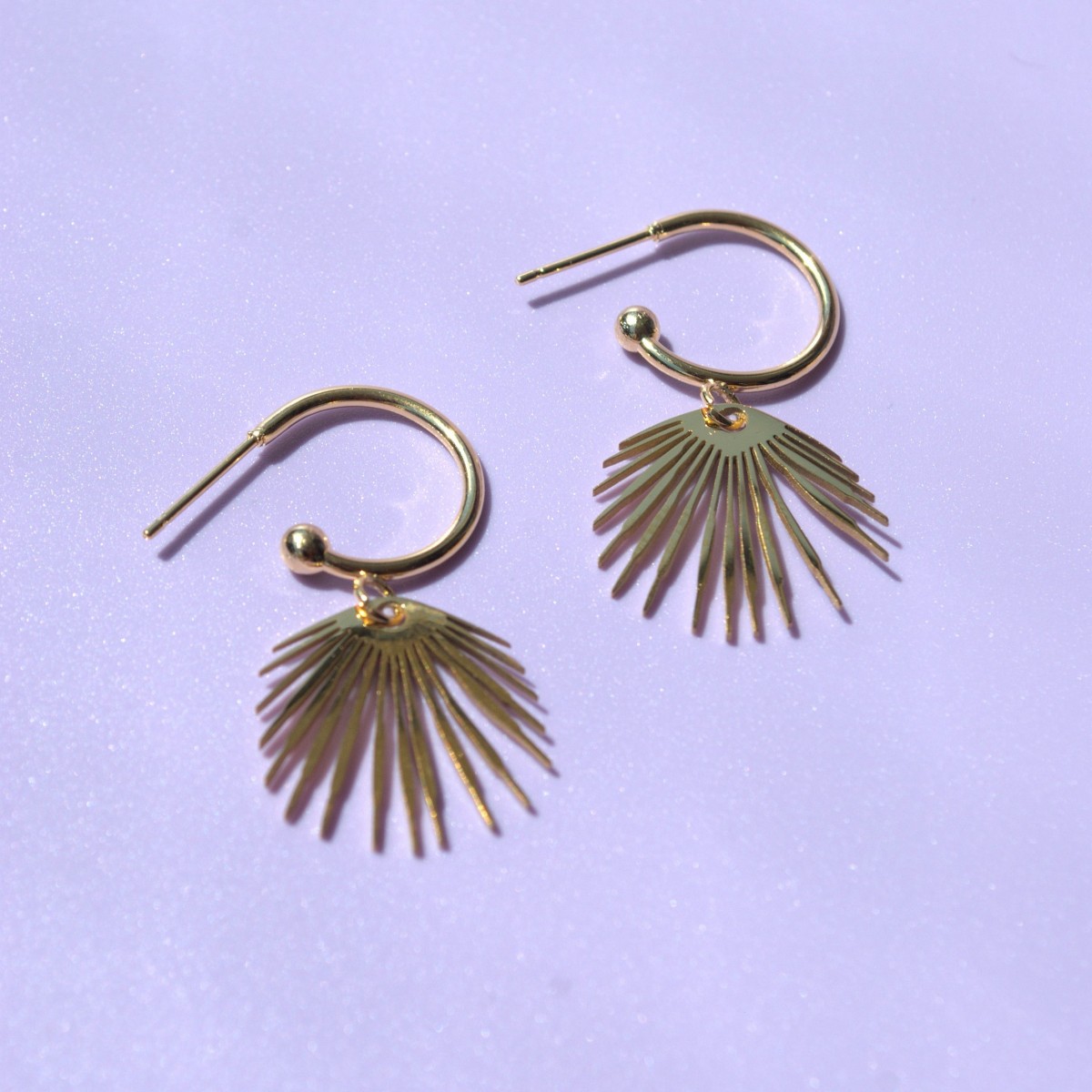 Sonnen-Creolen in Gold | Santoclay