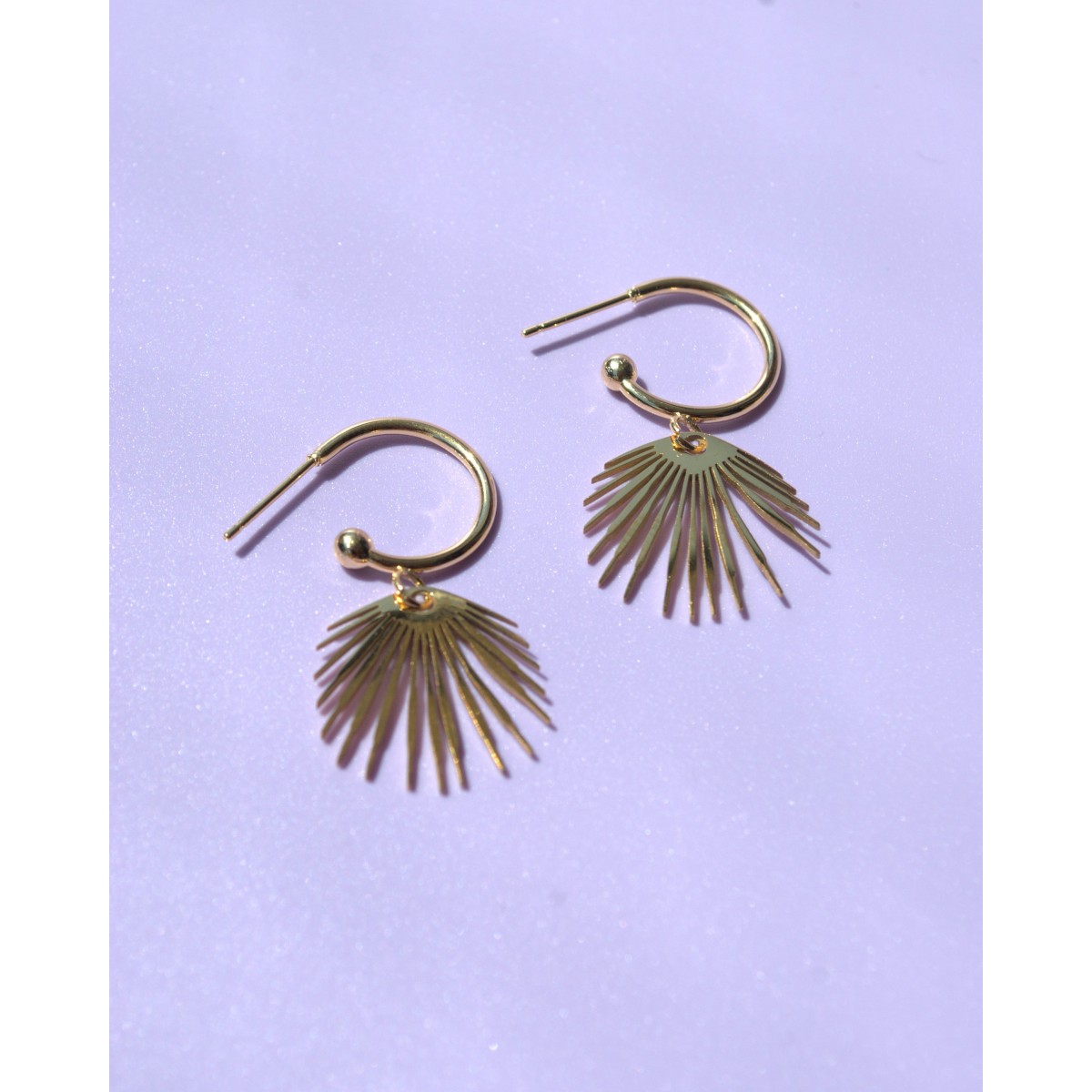 Sonnen-Creolen in Gold | Santoclay