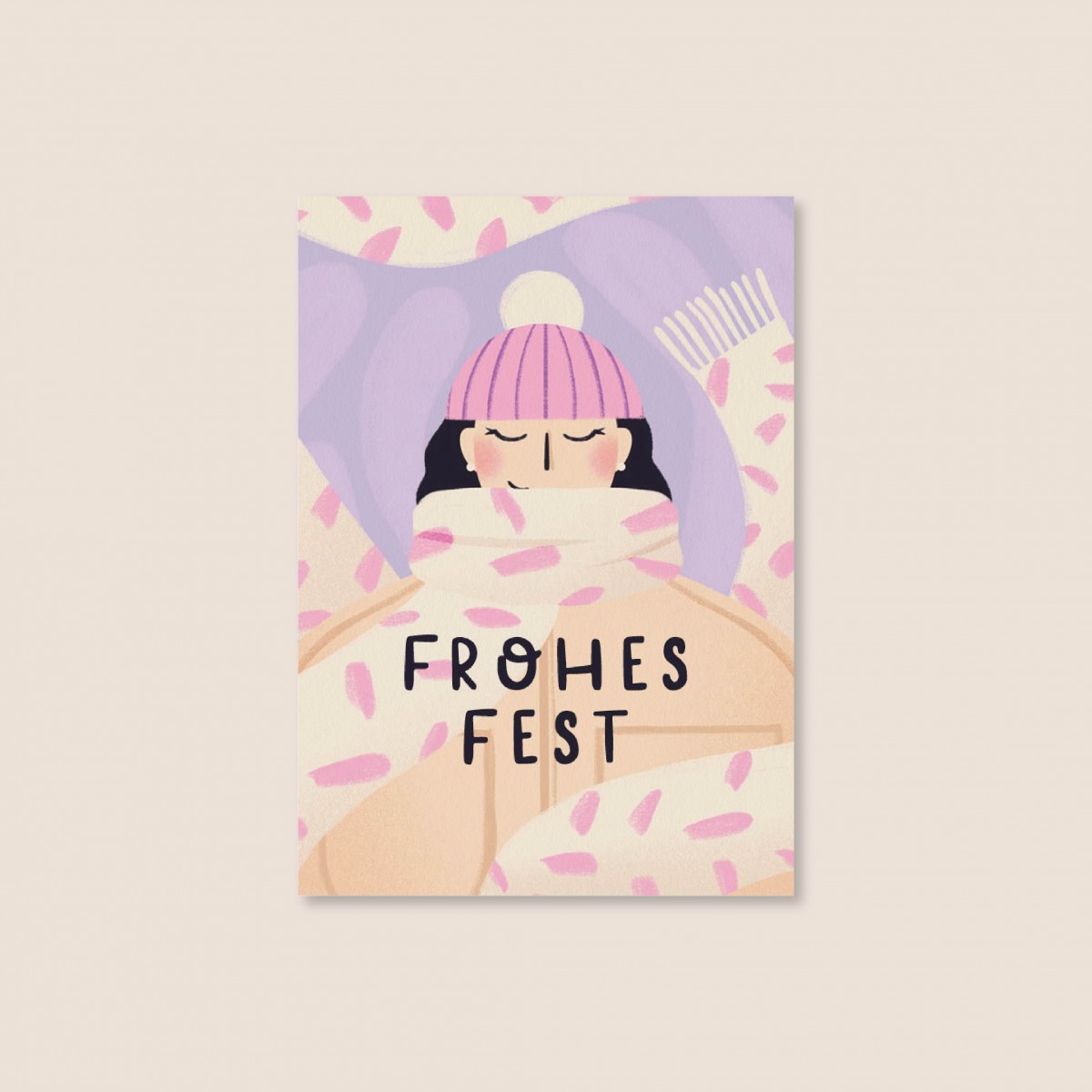 Eingekuschelt / Postkarte A6 / Svea Hansohn Illustration
