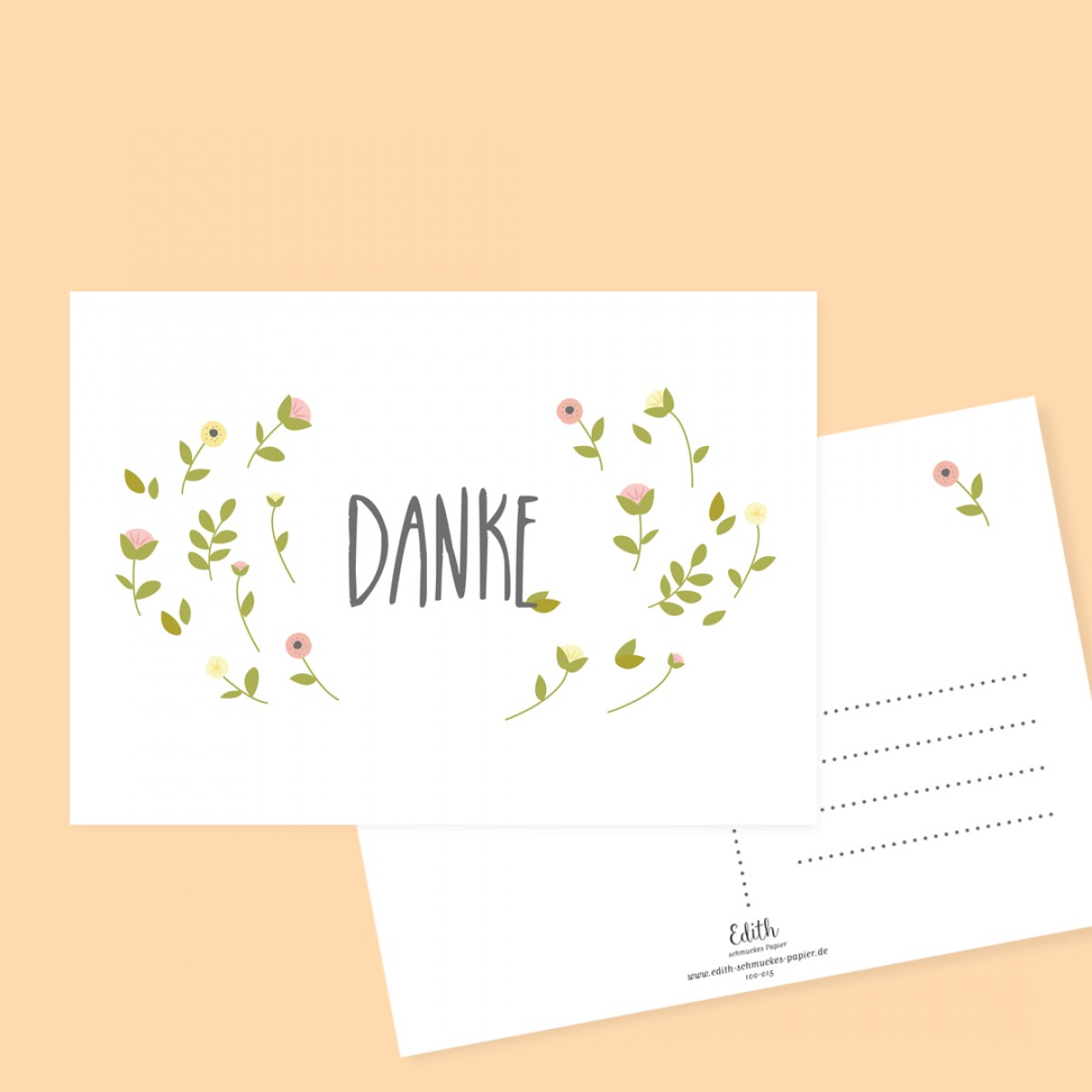Edith schmuckes Papier "Dankeschön - Postkarten Set"